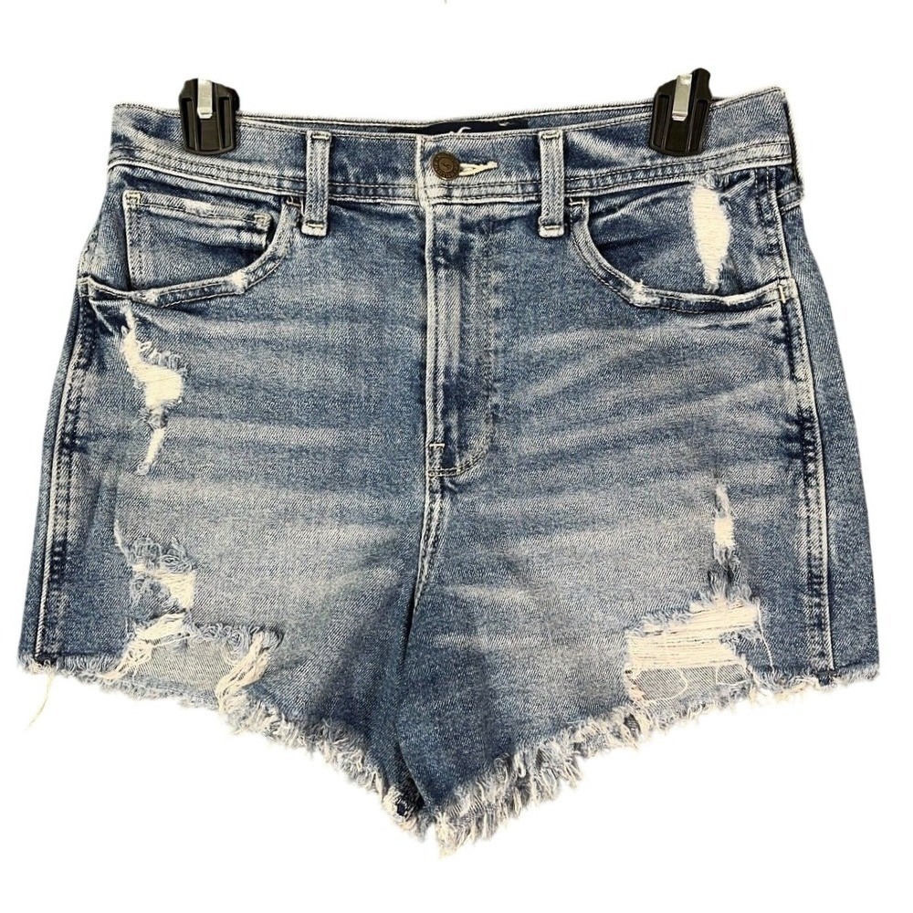 Hollister Ultra High Rise Shorts 5 W27 Denim Y2K Coastal Cowgirl Clean Girl Chic